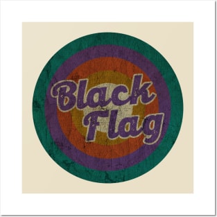 Black Flag - Retro Circle - DESIGN -  Vintage Posters and Art